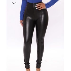 Faux leather leggings